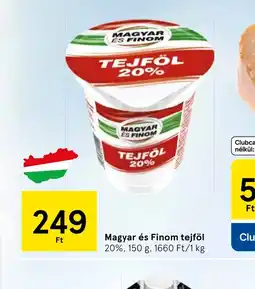Tesco Magyar és Finom tejföl ajánlat