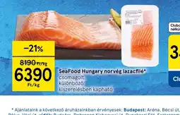 Tesco SeaFood Hungary norvég lazacfilé ajánlat