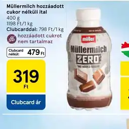 Tesco Müllermilch hozzáadott cukor nélküli ital ajánlat