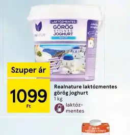 Tesco Realnature laktzmentes görög joghurt ajánlat
