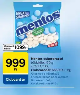 Tesco Mentos cukordrazsé ajánlat