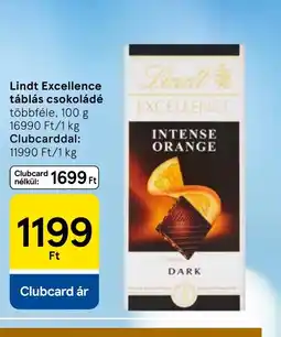 Tesco Lindt Excellence táblás csokoládé ajánlat
