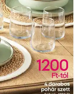 Pepco 4 darabos pohár szett ajánlat
