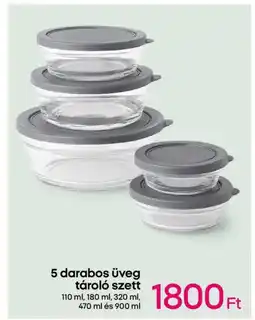Pepco 5 darabos üveg tároló szett ajánlat