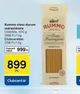 Tesco Rummo olasz durum száraztészta ajánlat