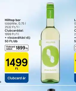 Tesco Hilltop bor ajánlat