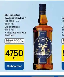 Tesco St. Hubertus gygynövénylikőr ajánlat