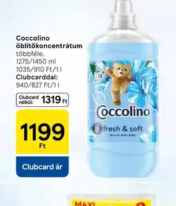 Tesco Coccolino öblítőkoncentrátum ajánlat