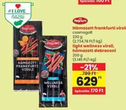 Spar Hámozott frankfurti virsli csomagolt / light wellness virsli, hámozott debreceni ajánlat