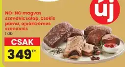 Spar NO-NO magvas szendvicsalap, csokis párna, ajvárkrémes szendvics ajánlat