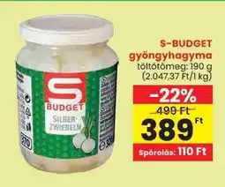 Spar S-BUDGET gyöngyhagyma ajánlat