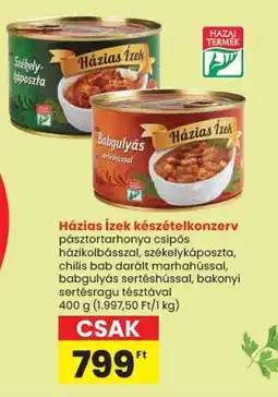 Spar Házias Ízek készételkonzerv ajánlat