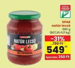 Spar SPAR natúr lecsó ajánlat