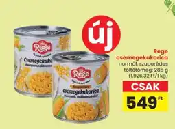 Spar Rege csemegekukorica ajánlat