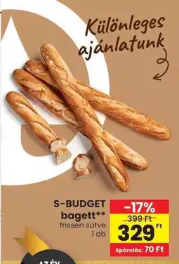 Spar S-BUDGET bagett ajánlat
