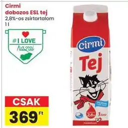 Spar Cirmi dobozos ESL tej ajánlat