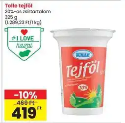Spar Tolle tejföl ajánlat