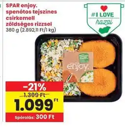 Spar SPAR enjoy. spenótos tejszínes csirkemell zöldséges rizzsel ajánlat