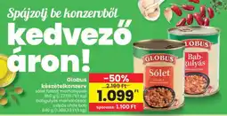 Spar Globus készételkonzerv ajánlat
