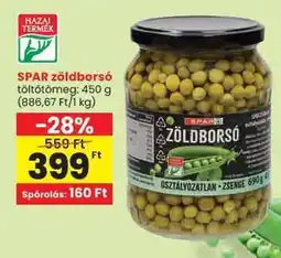 Spar SPAR zöldborsó ajánlat