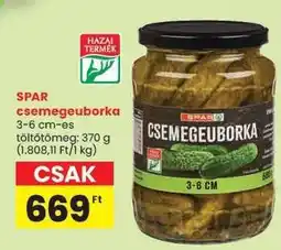 Spar SPAR csemegeuborka ajánlat