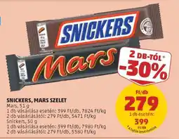 PENNY SNICKERS, MARS SZELET ajánlat