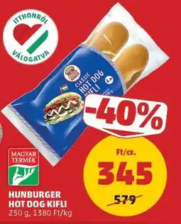 PENNY Hunburger Hot Dog Kifli ajánlat