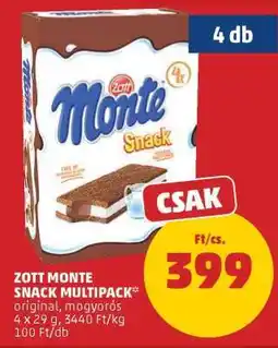 PENNY Zott Monte Snack Multipack ajánlat