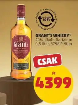PENNY Grant's whisky ajánlat