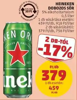 PENNY Heineken Dobozos Sör ajánlat