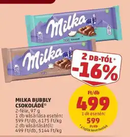 PENNY Milka Bubbly Csokoládé ajánlat