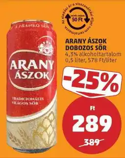PENNY Arany Ászok Dobozos Sör ajánlat