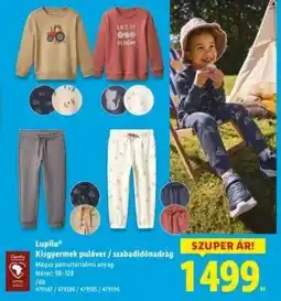 Lidl Lupilu Kisgyermek pulóver / szabadidőnadrág ajánlat