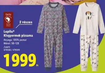 Lidl Lupilu Kisgyermek pizsama ajánlat