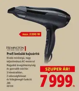 Lidl Remington Profi ionizáló hajszárító ajánlat