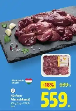 Lidl Húsfarm Friss csirkemáj ajánlat