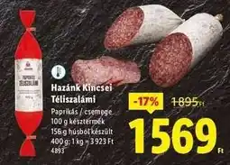 Lidl HAZÁNK KINCSEI Téliszalámi ajánlat