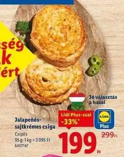 Lidl Jalapeños-sajtkrémes csiga ajánlat