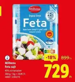 Lidl Milbona Feta sajt ajánlat