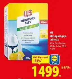 Lidl W5 Mosogatógép-tabletta ajánlat