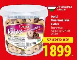 Lidl Detki Mini vaníliázú karika ajánlat