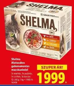 Lidl SHELMA Alutasakos gabonamentes macskaeledel ajánlat