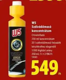 Lidl W5 Szélvédőmosó koncentrátum ajánlat