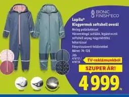Lidl Lupilu Kisgyermek softshell overál ajánlat