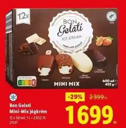 Lidl BON GELATI Mini mix jégkrém ajánlat