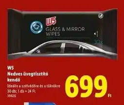 Lidl W5 Nedves üvegtisztító kendő ajánlat