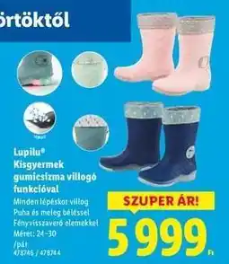 Lidl Lupilu Kisgyermek gumicsizma ajánlat