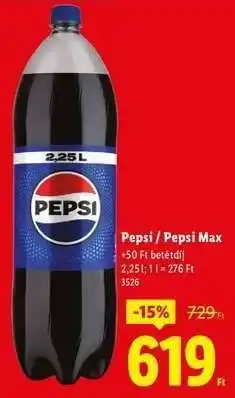 Lidl Pepsi / Pepsi Max ajánlat