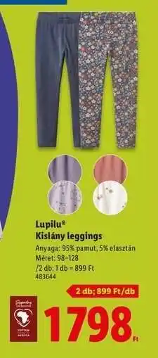 Lidl LUPILU Kislány leggings ajánlat