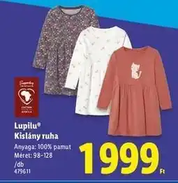Lidl LUPILU Kislány ruha ajánlat